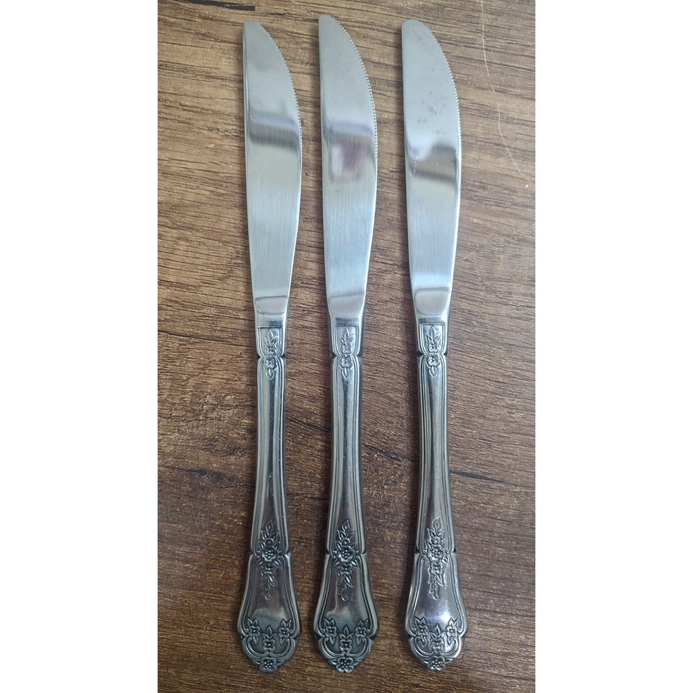 Rogers & Co Knives Alexis Set Of 3 Korea Stainless 8 3/8" Vintage C78